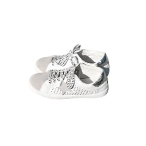 STEVE MADDEN Amalfi Tennis Shoes Men's Size 9.5 White With Metallic accent