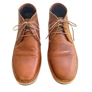 Steve Madden Chukka Boots Leather, Cognac, Size 10.5