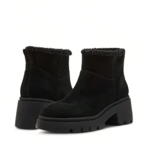 Steve Madden Hatcher Sherling Lined Comfy Chunky Lung Sole Ankle Boots Size 8.5