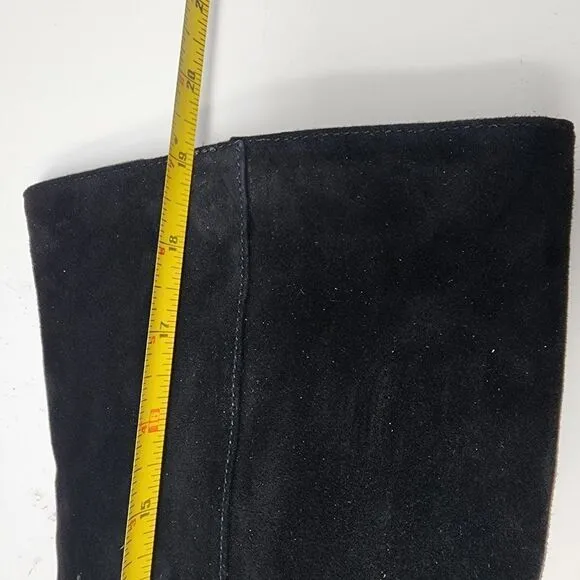 Steve Madden Marcello Black Suede Platfrom Dress Boots Women's 8.5