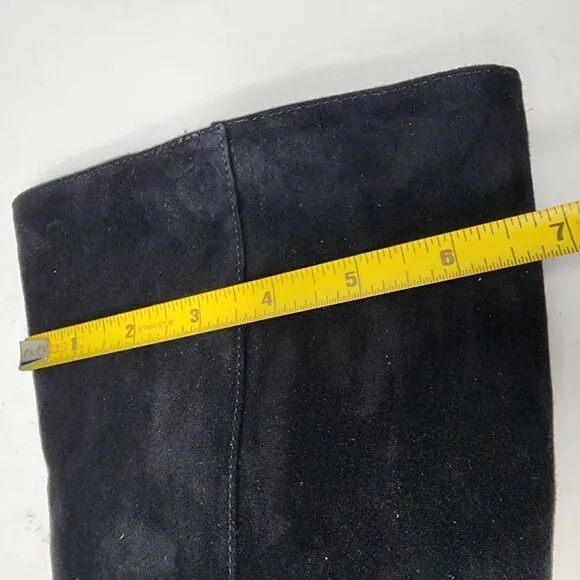 Steve Madden Marcello Black Suede Platfrom Dress Boots Women's 8.5