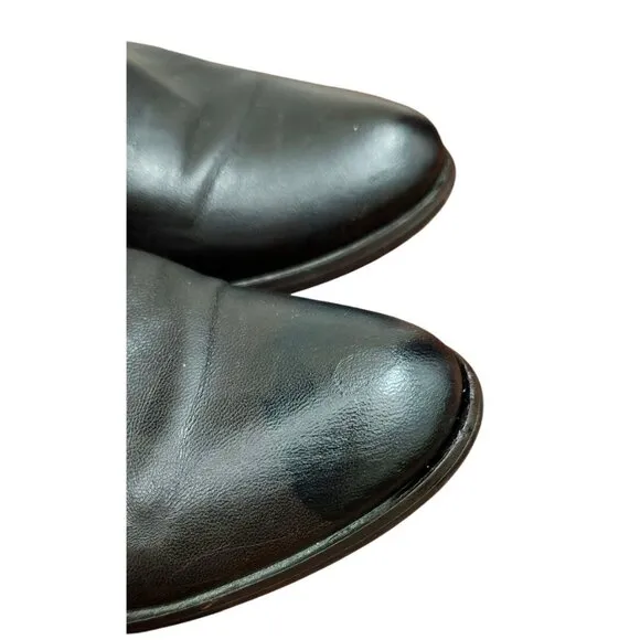 Strimma Women's Luxury chocolate Leather Lined Low Heel Tall Boots Size EU 38