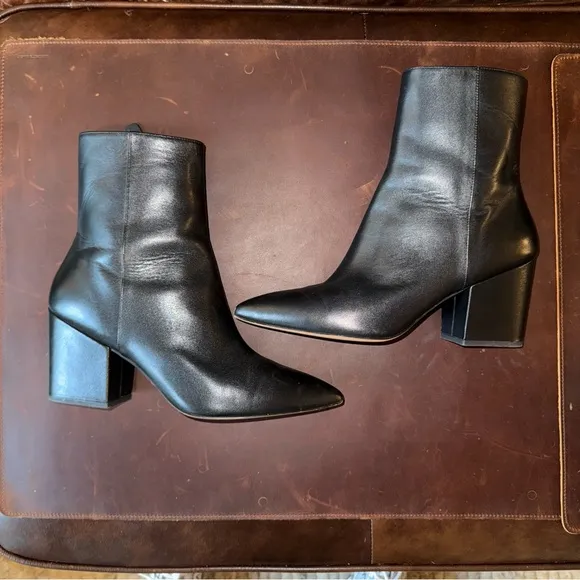 Stuart Weitzman Avenue 75 Block Heeled Boots - Black