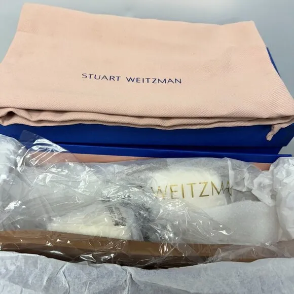 Stuart Weitzman Womens Cammy White Slide Sandals Sheep Shearling