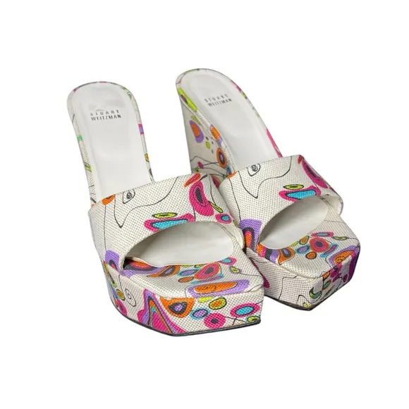 Stuart Weitzman Women's Multicolor Slide Sandals