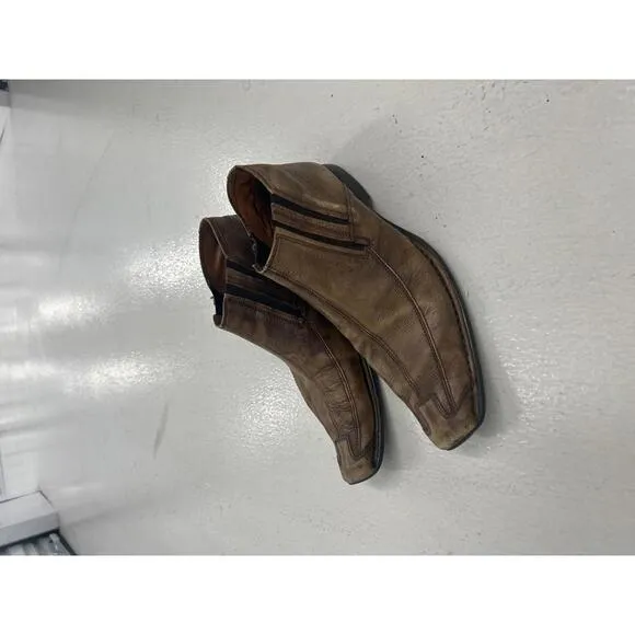 Stylish Brown Leather Sleek Ankle Boots