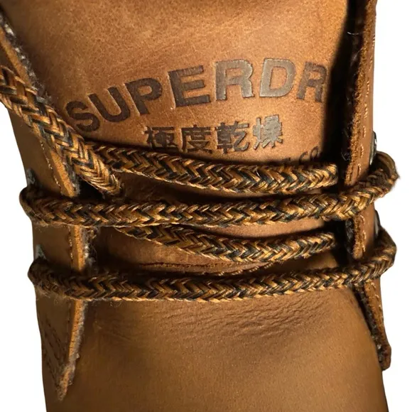 Superdry Men’s Leather Brown Winter Rallie Boots Size 11