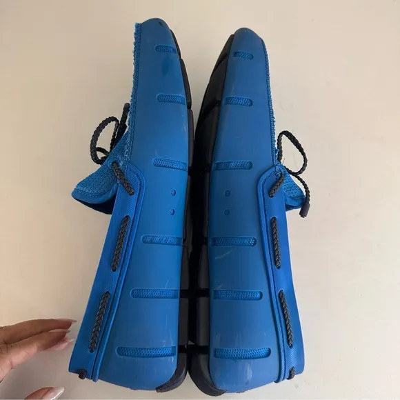 SWIMS BRAIDED LACE LOAFER Water Shoes - Blitz Blue / Navy - Men’s Sz 9 -Mesh