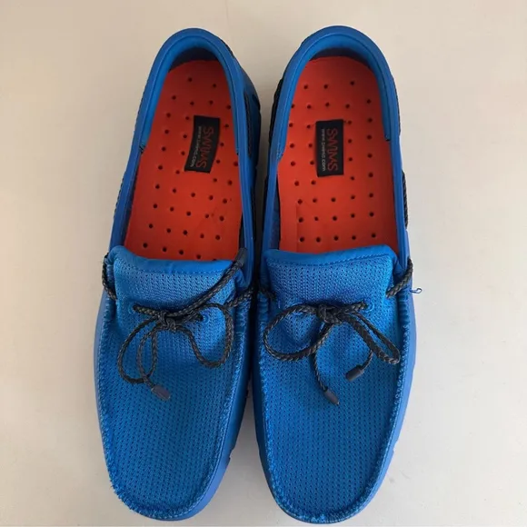 SWIMS BRAIDED LACE LOAFER Water Shoes - Blitz Blue / Navy - Men’s Sz 9 -Mesh