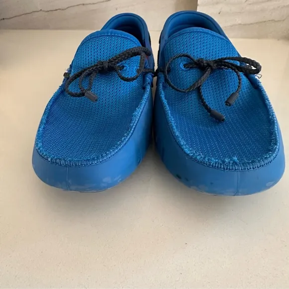 SWIMS BRAIDED LACE LOAFER Water Shoes - Blitz Blue / Navy - Men’s Sz 9 -Mesh