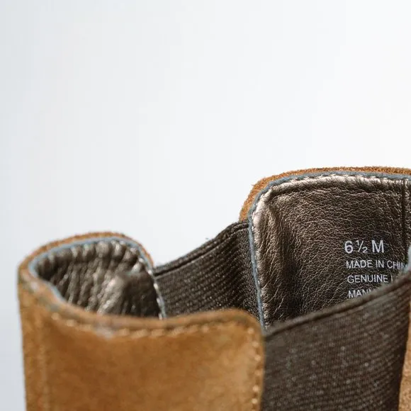 Talbots Tan Suede Heeled Boots