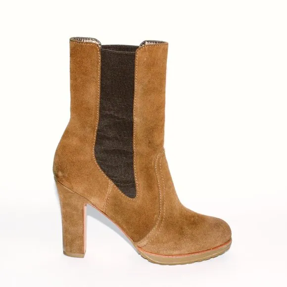 Talbots Tan Suede Heeled Boots