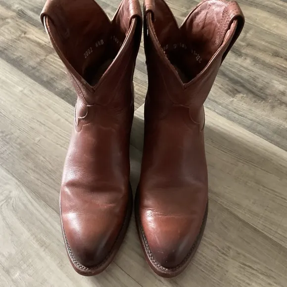 Tecovas The Penny Roper Boots Brown Leather 8.5 Cowboy Cowgirl Western Rodeo