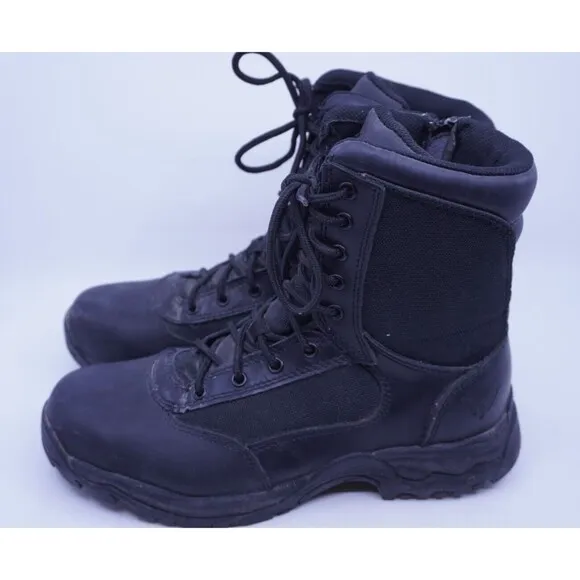 Thorogood 834-6044 Men's 8&quot; Leather Side Zip Tactical Jump Boots Black Sz 9 Wide