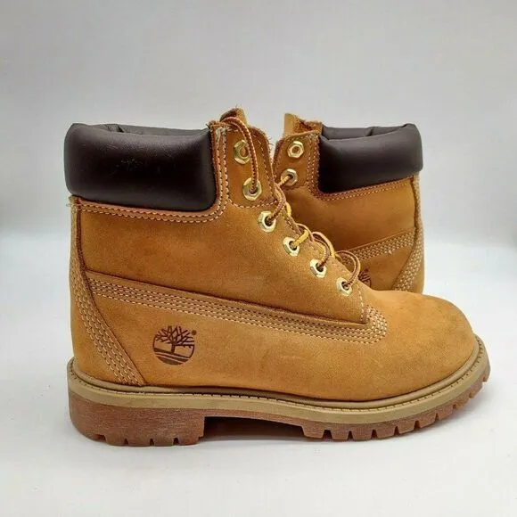 Timberland Boys 12709 Wheat Ankle Boots Size 1M