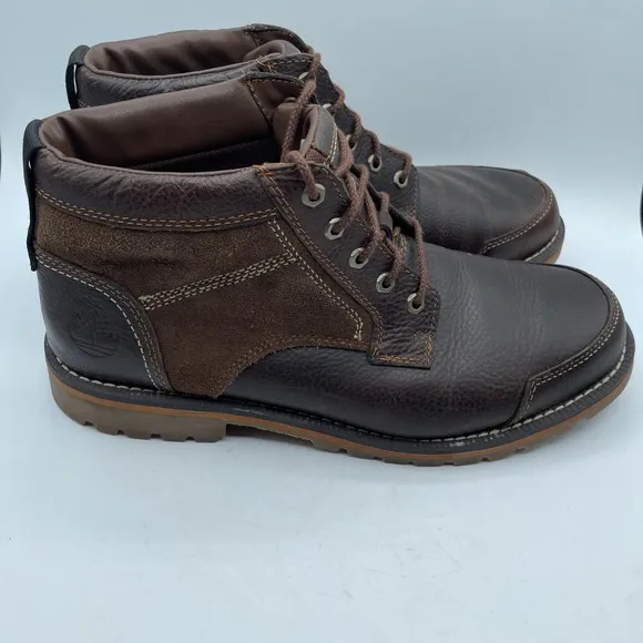Timberland Chukka Boots Lace Up Brown Suede Leather Size 10.5 Larchmont NWOB