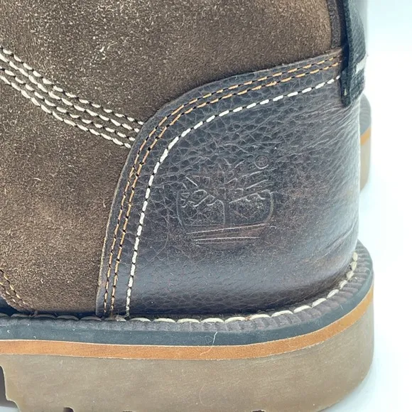 Timberland Chukka Boots Lace Up Brown Suede Leather Size 10.5 Larchmont NWOB