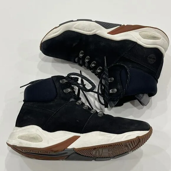 Timberland Delphiville Hiking Sneaker Boots Black Suede Leather Size 7