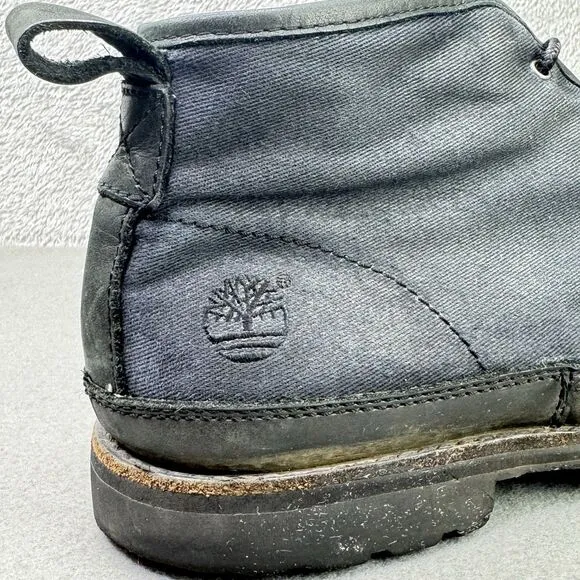 Timberland Earthkeepers Chukka Boots Canvas   Leather Men's 10M Outdoors Black