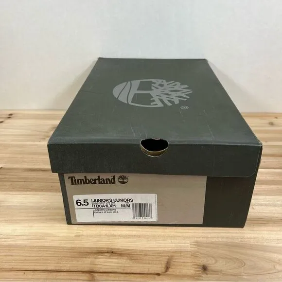 Timberland Field Boot hiker mid leather youth Mens 6.5 Womens 8 light grey