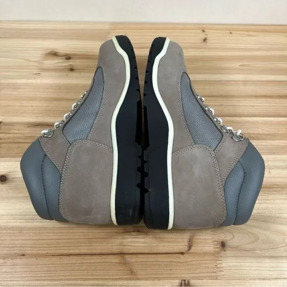 Timberland Field Boot hiker mid leather youth Mens 6.5 Womens 8 light grey