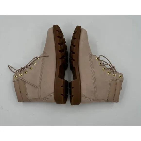 Timberland Linden Woods  in Rugby Tan Nubuck Leather Lace-Up Boots Size 7