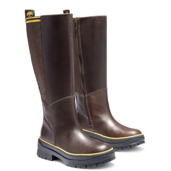 Timberland Malynn Waterproof Tall Fashion Boots Brown A2D86 Women's