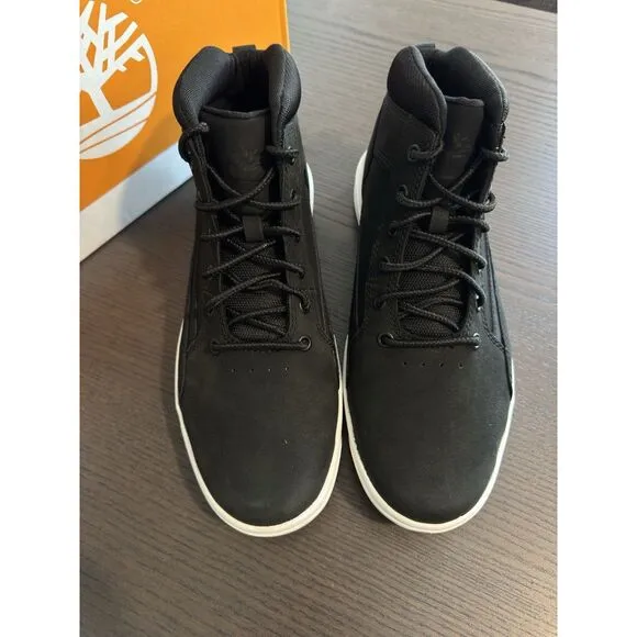 Timberland Men's  9.5 Allston Black Mid Nubuck Sneaker Boots A69V5 NEW