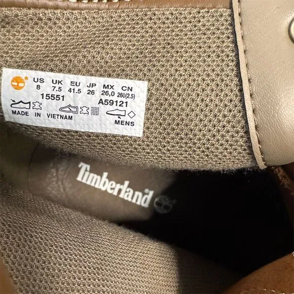 Timberland Men's Earthkeepers 6-Inch Boots Brown Size 8 Casual Ankle