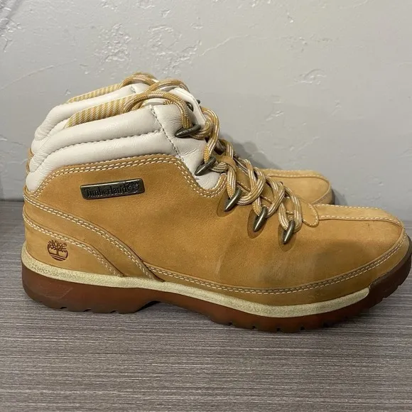 Timberland Men's Leather Boots Size 9 Hiking Outdoor Waterproof Euro