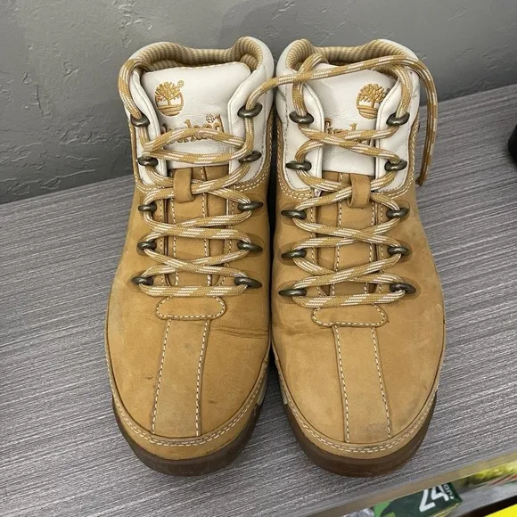 Timberland Men's Leather Boots Size 9 Hiking Outdoor Waterproof Euro