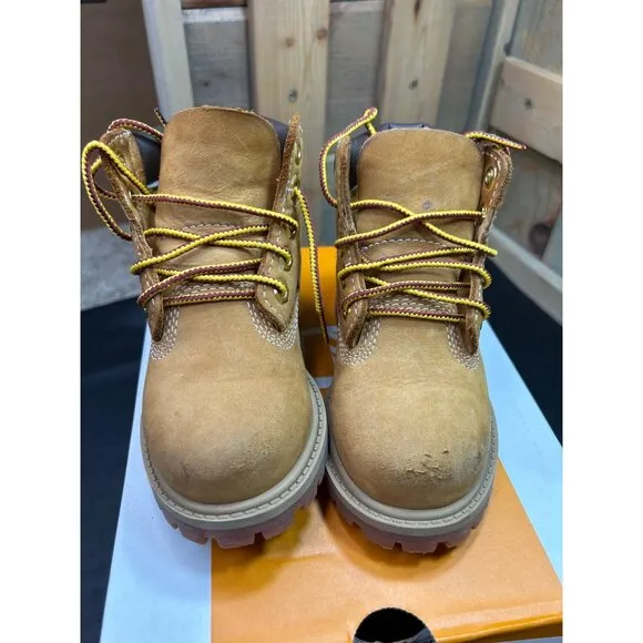 Timberland Premium 6-Inch Lace Waterproof Wheat Boots Size 8 Toddler