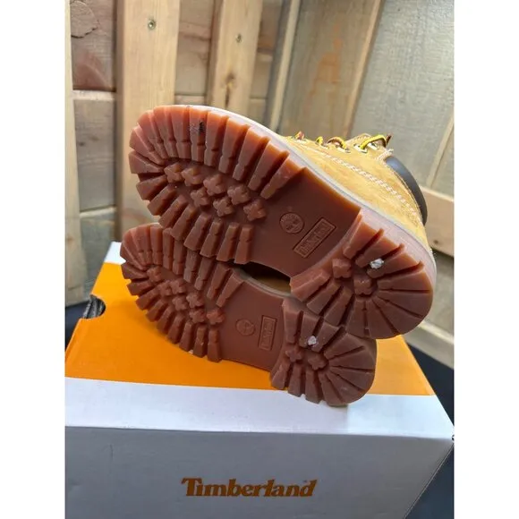 Timberland Premium 6-Inch Lace Waterproof Wheat Boots Size 8 Toddler