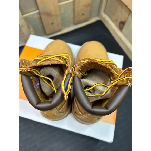 Timberland Premium 6-Inch Lace Waterproof Wheat Boots Size 8 Toddler