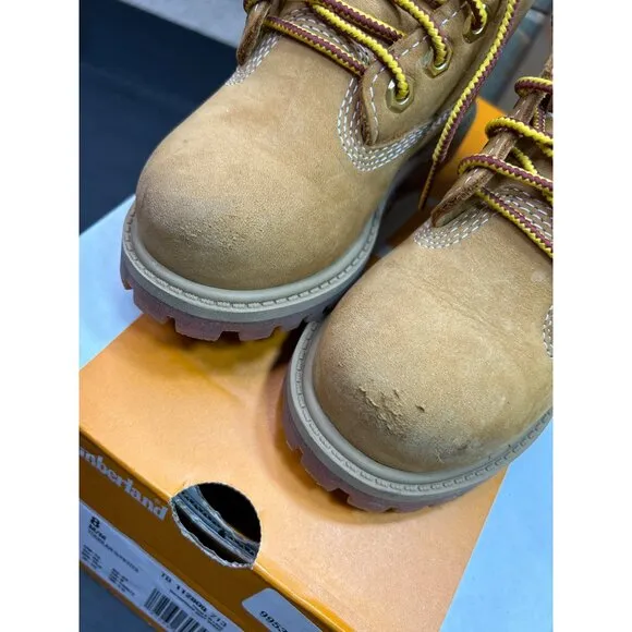 Timberland Premium 6-Inch Lace Waterproof Wheat Boots Size 8 Toddler