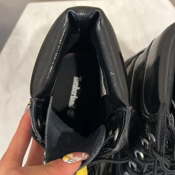 🔥Timberland Women's Black Pattern Leather Boots🔥