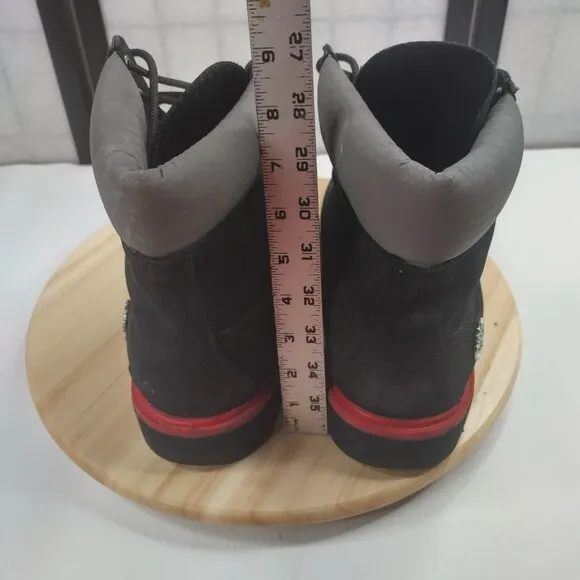 Timberland Work Boots w/ reflective topline Black w/ Red Shank Men US 13M