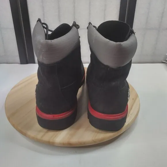 Timberland Work Boots w/ reflective topline Black w/ Red Shank Men US 13M