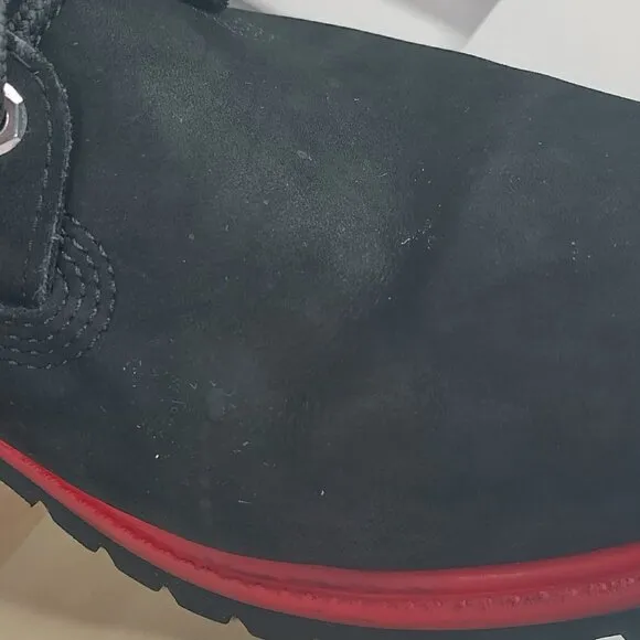 Timberland Work Boots w/ reflective topline Black w/ Red Shank Men US 13M
