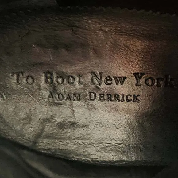 TO BOOT NY Brown Roughout Leather Lace-Up Ankle Boots