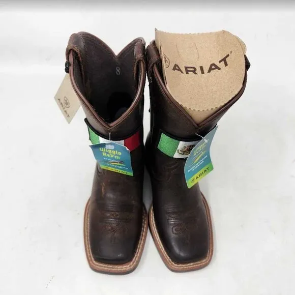 Toddler 8 Ariat kids Orgullo Mexicano II western cowboy Mexico boots 10039908