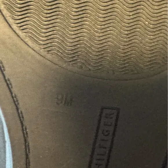 Tommy Hilfiger Black and Tan Leather Riding Boots