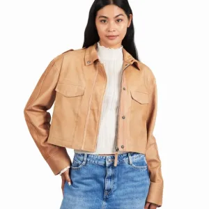 Toni Patina Leather Jacket Au Lait (NWT)