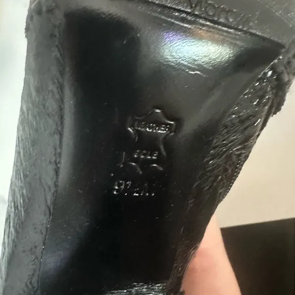 Tory Burch Black Textured Heeled Boots