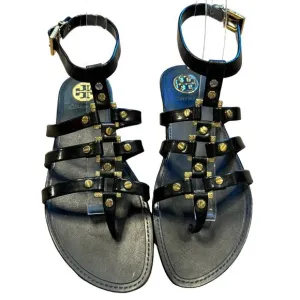 Tory Burch Vaughn Gladiator Sandals Womens 27 EU 10.5 US Black Jelly Shoes