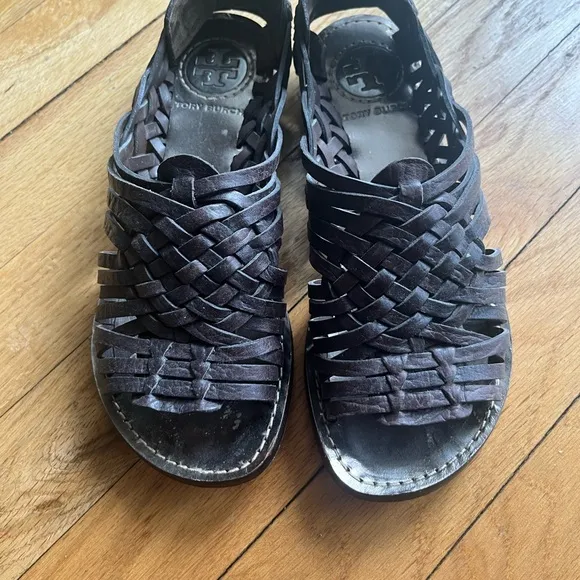 Tory Burch Women's Black Woven Sandals