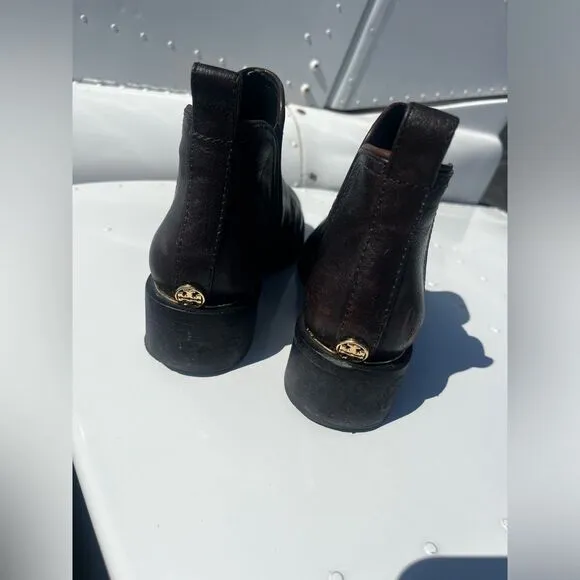 TORY BURCH Griffith Women's Black Leather Ankle Boots! Great condition! Size 6