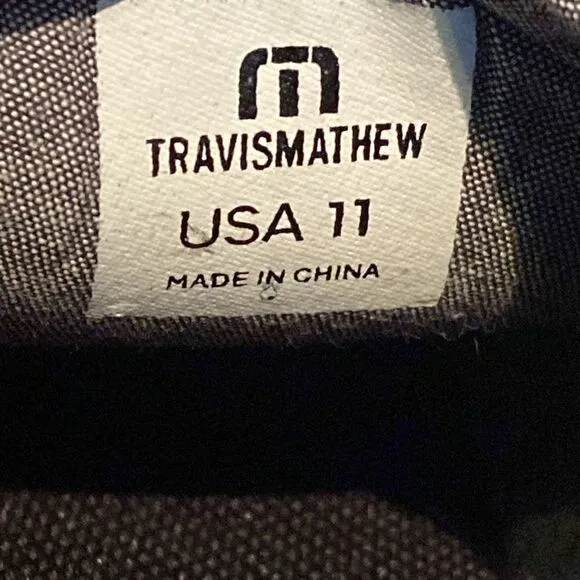 Travis Mathew Phenomenon Men's Black Slip-On Shoes Size 11