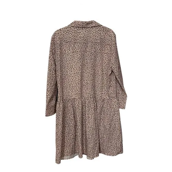 Tuckernuck Brown Tan Leopard Print Hayes Mini Dress Size Medium