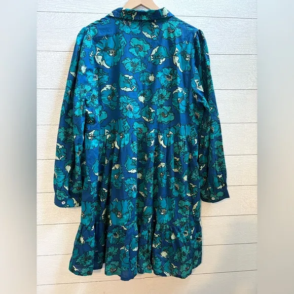 Tuckernuck Ro’s Garden Exclusive Blue Guadalupe Deauville Dress, Size Large